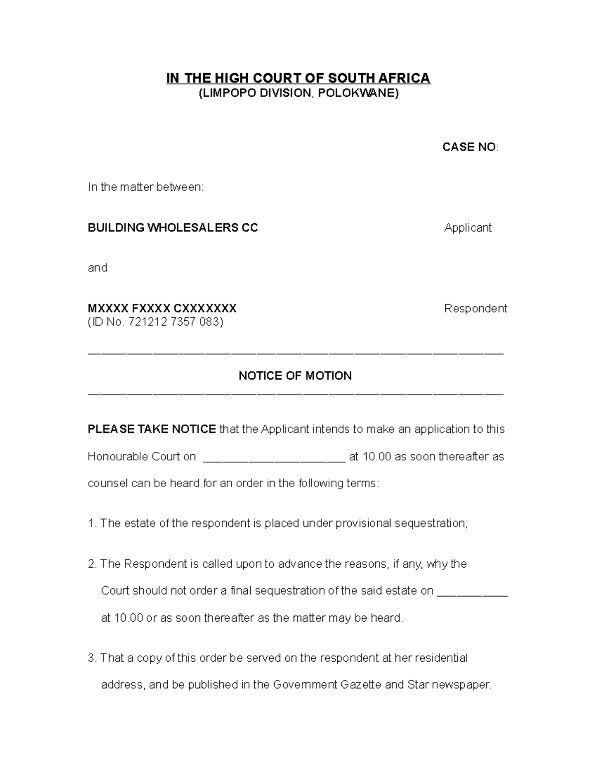 motion-in-the-high-court-of-south-africa-limpopo-division