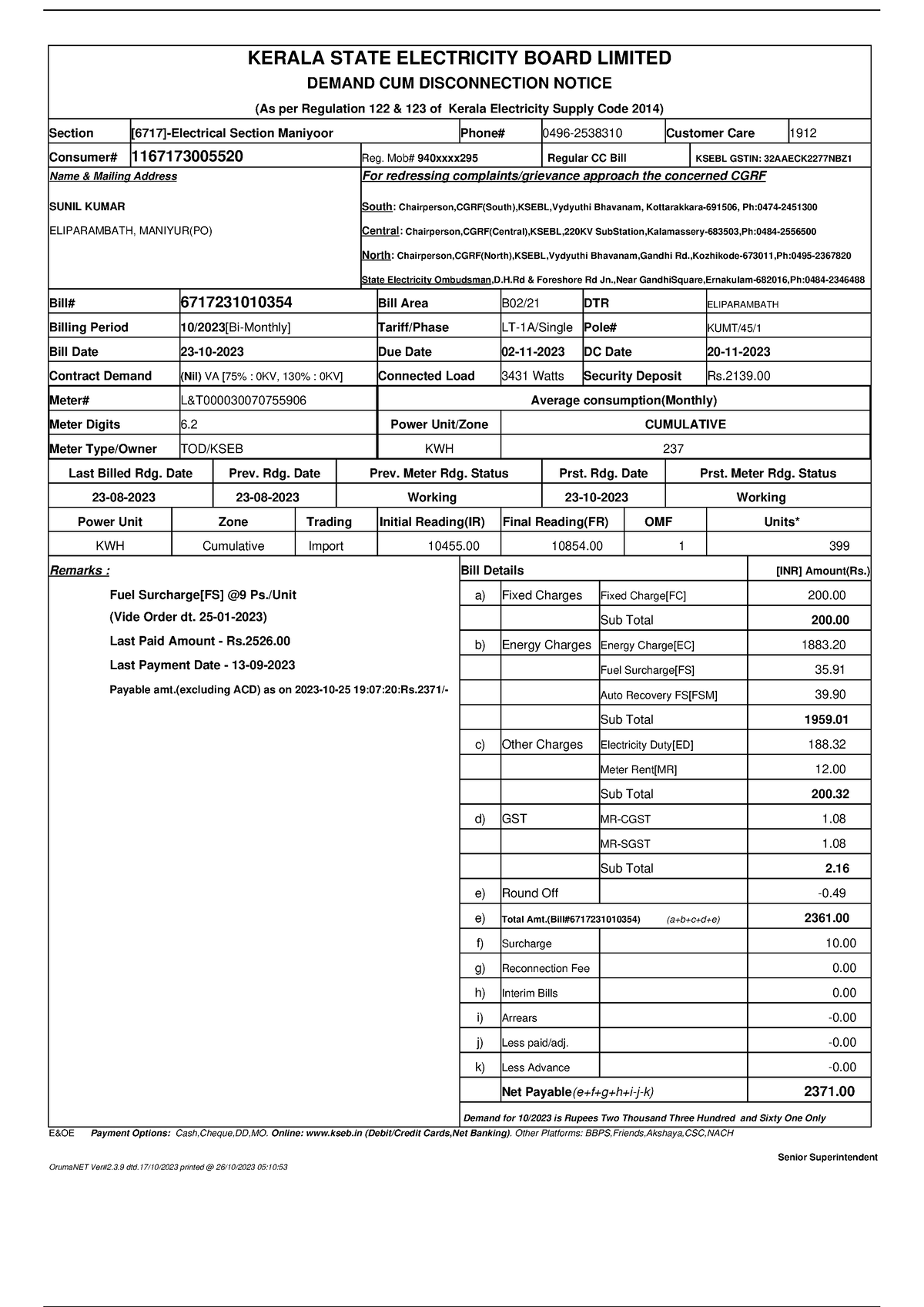 Kerala electricity deals board