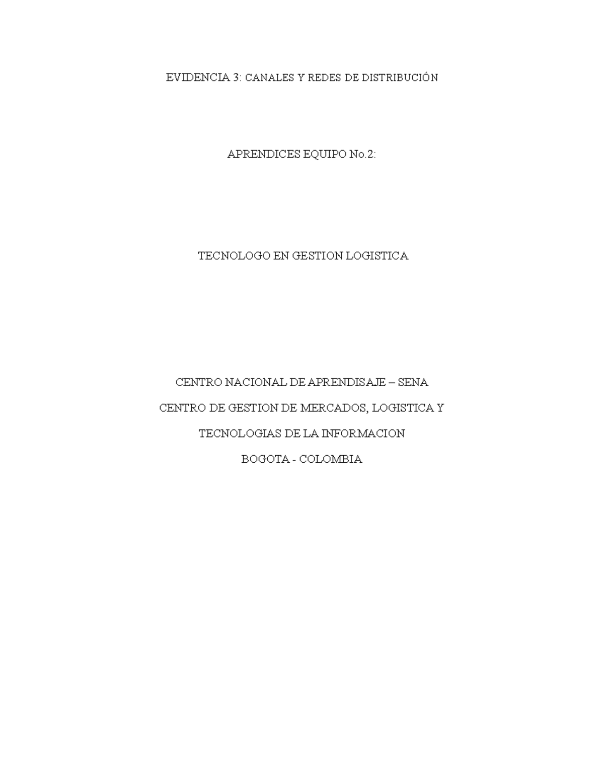 Canales Y Redes de Distribución en Colombia - EVIDENCIA 3: CANALES Y ...