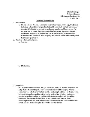 LAB 5-Aldol-Esterification- Instructions OCHEM 1 Lab - 1 LAB ALDOL ...