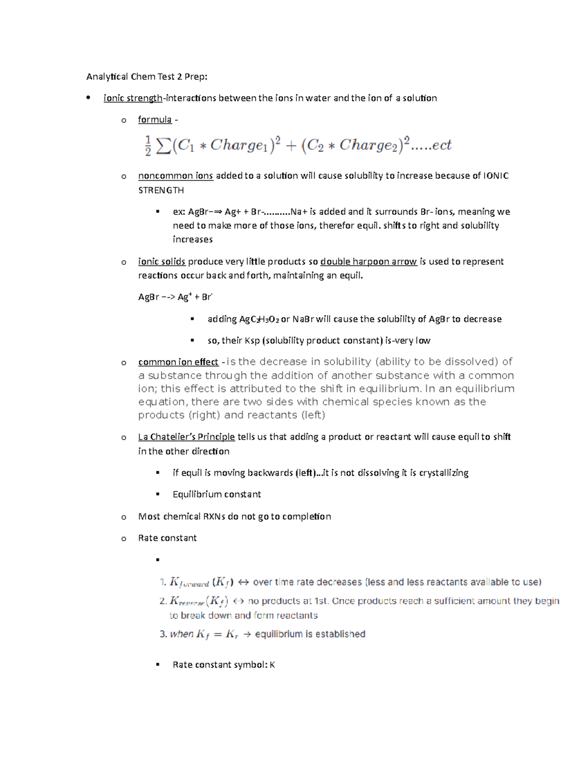 Test 2 Prep - Analytical Chemistry Test 2 Prep (Chapter 6-12 ...