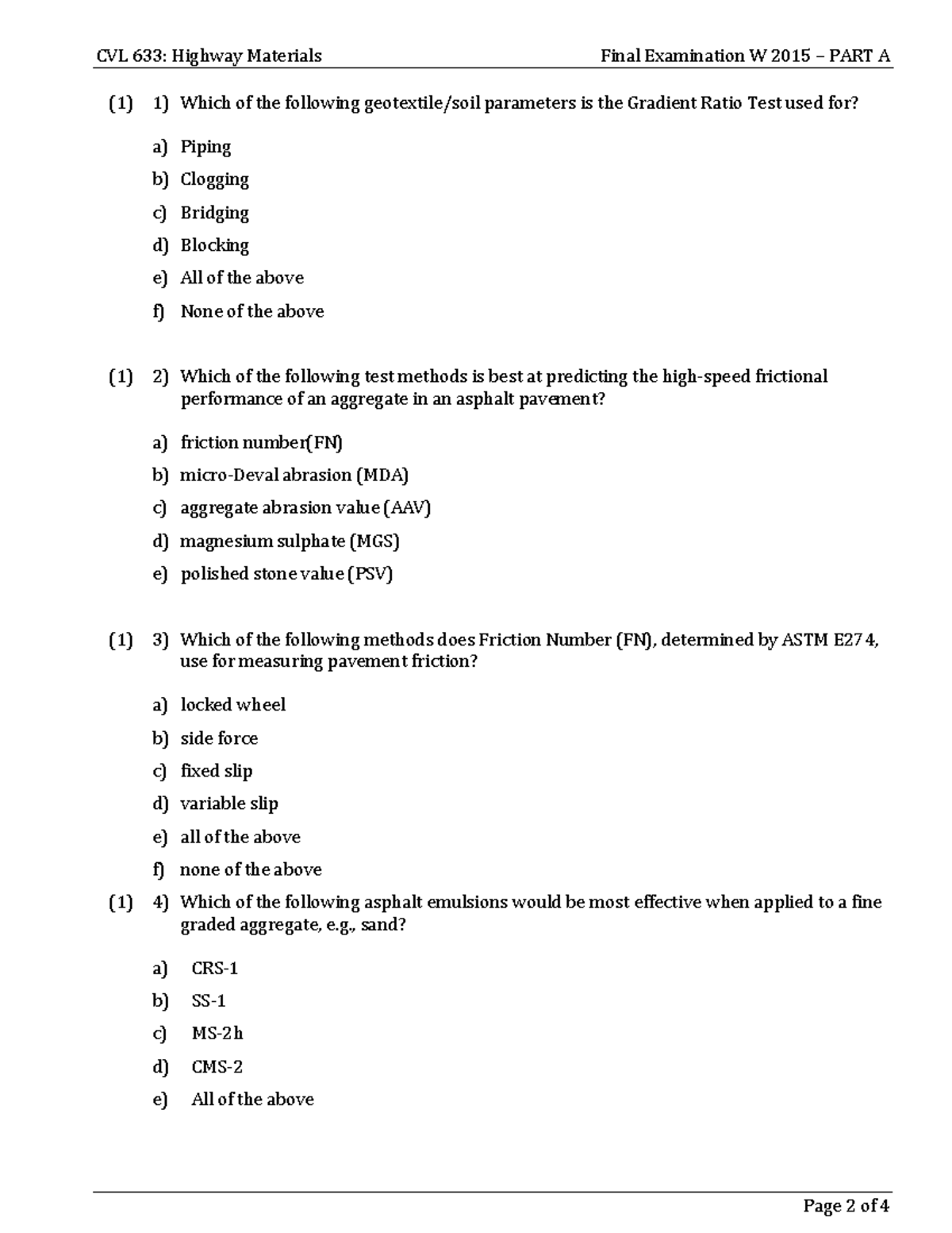 Ma261 Past Exams - uv05ur8