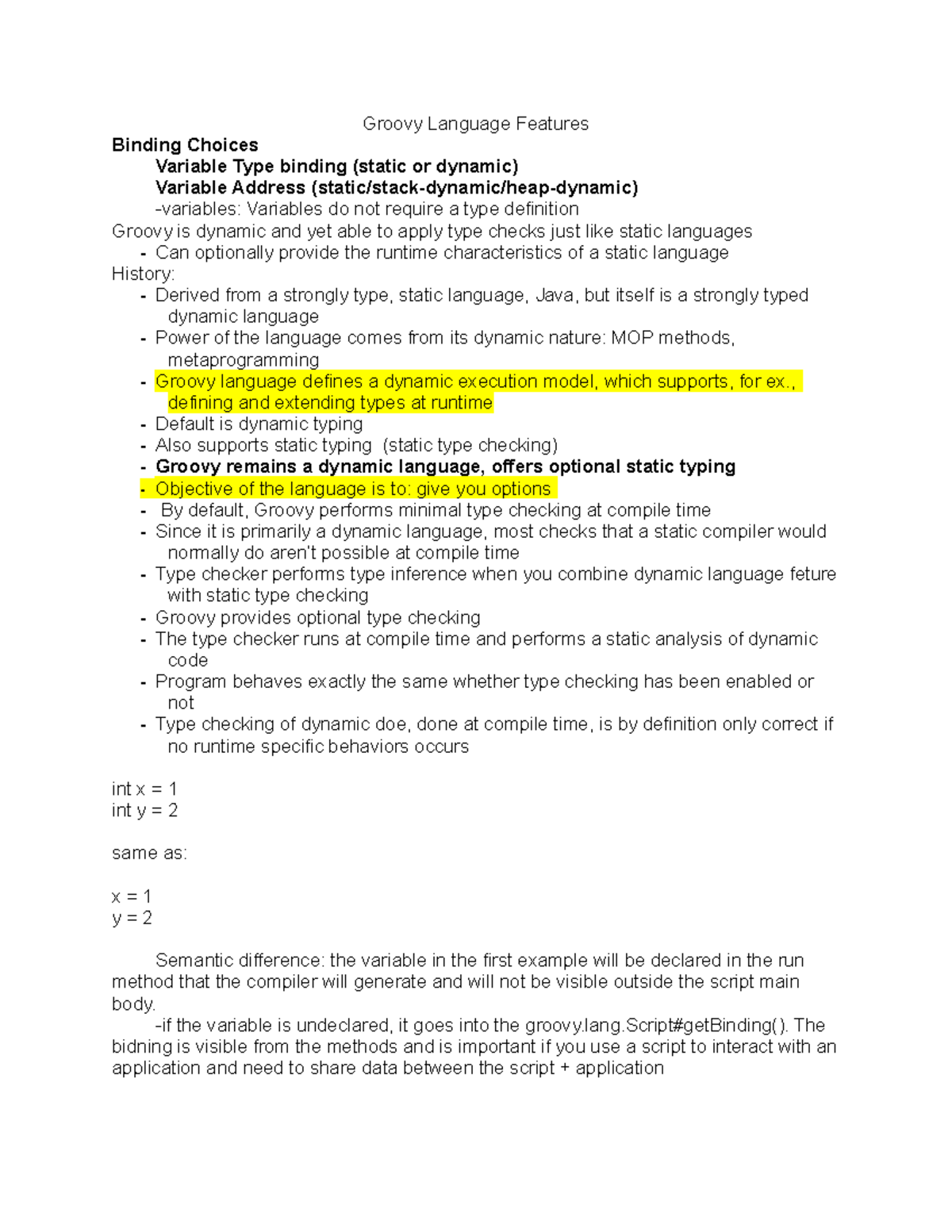 Groovy Language Features - Groovy Language Features Binding Choices ...