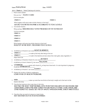 MA101 D ROW 1 Chapter 10 (1) Done - Chapter 10 Cardiovascular System ...