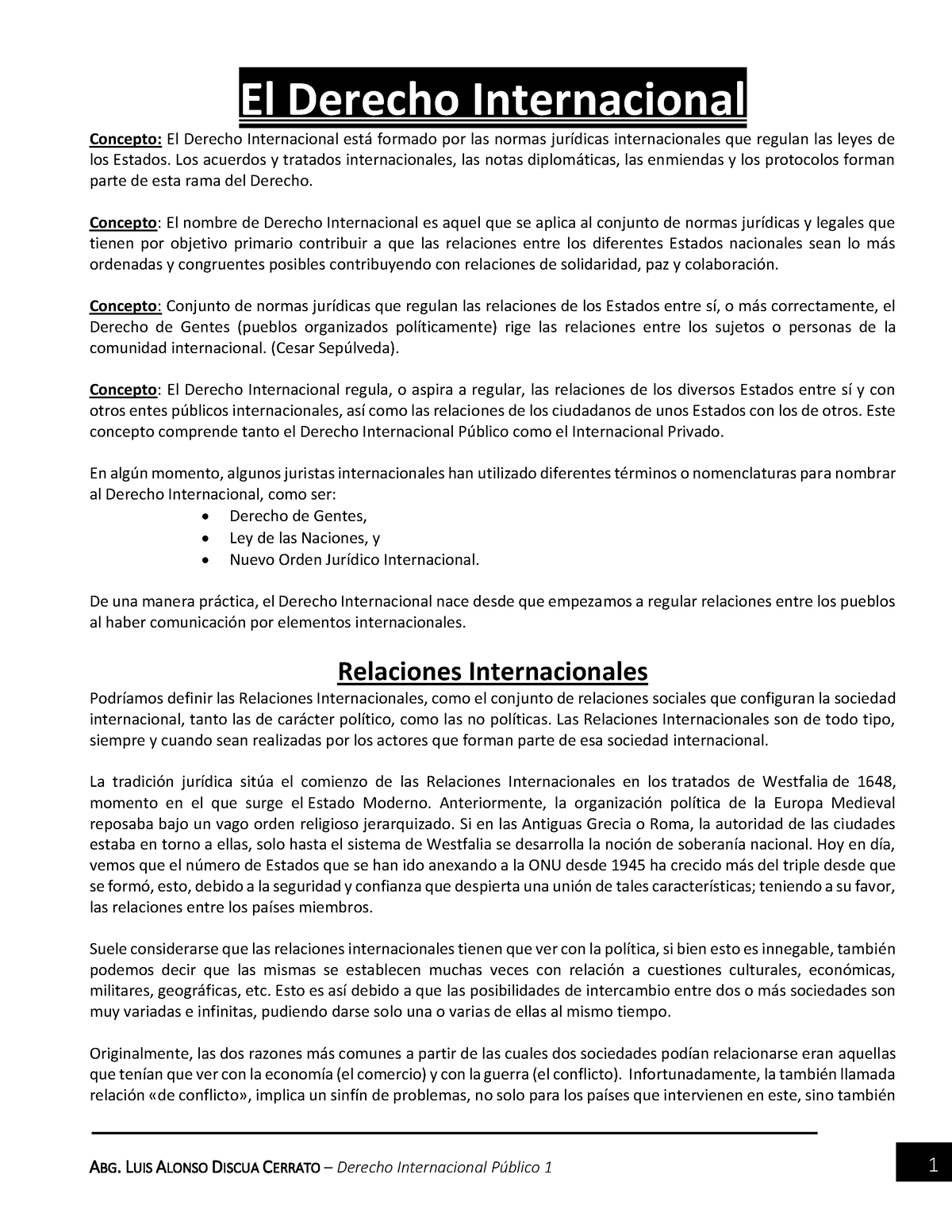 Parcial 01 De DIP1 - Material De Repaso De Derecho Internacional - El ...