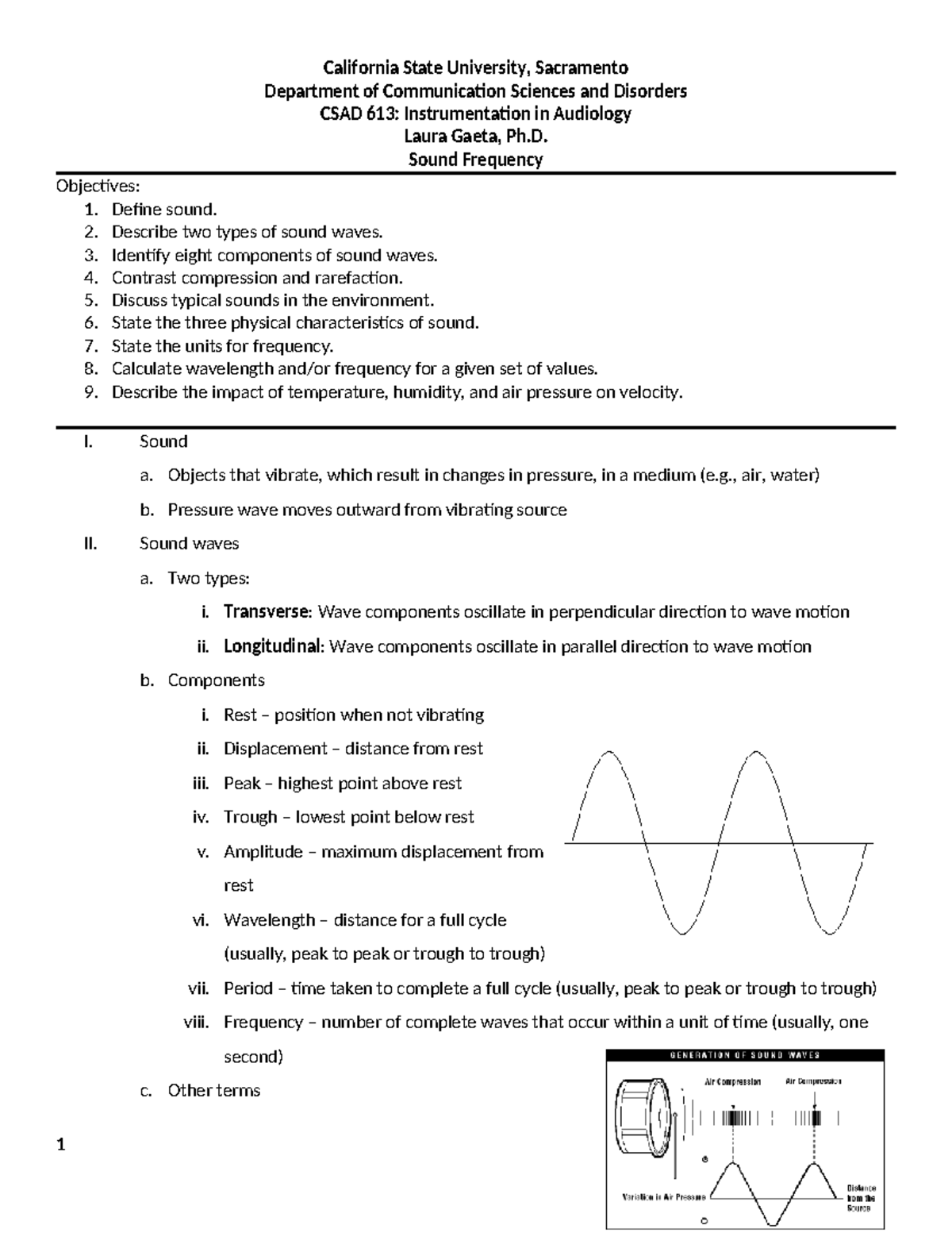 4 Sound frequency - California State University, Sacramento Department ...