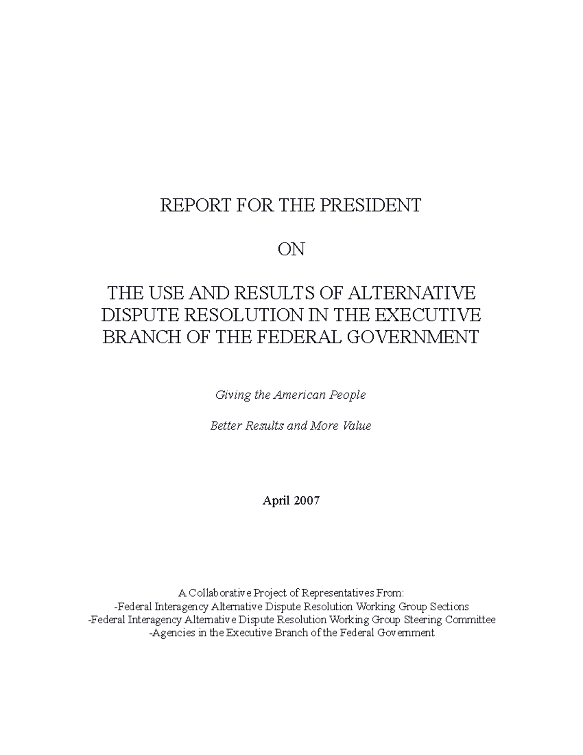 Report-iadrsc-pres - understanding arbitration - REPORT FOR THE ...