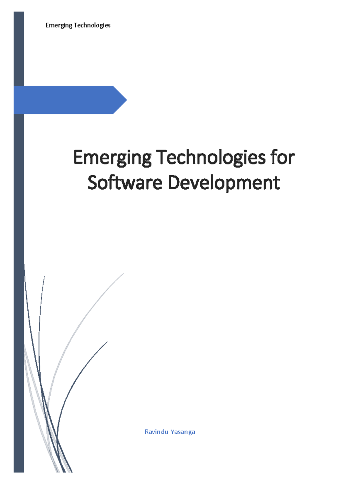 Emerging Technologies for Software Development - Emerging Technologies ...