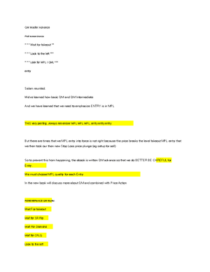 Institutional price action cheat sheet - H L HH LL LL H L HH QM Level ...