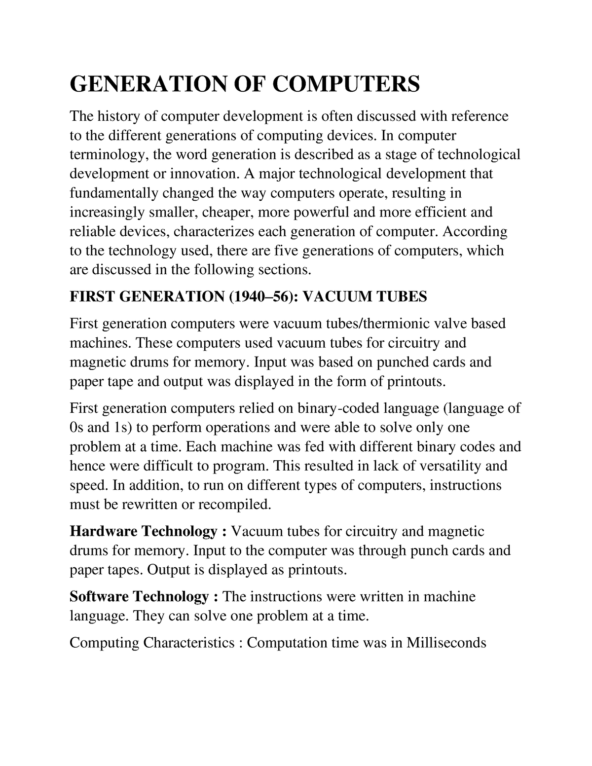 generation of computer essay in english