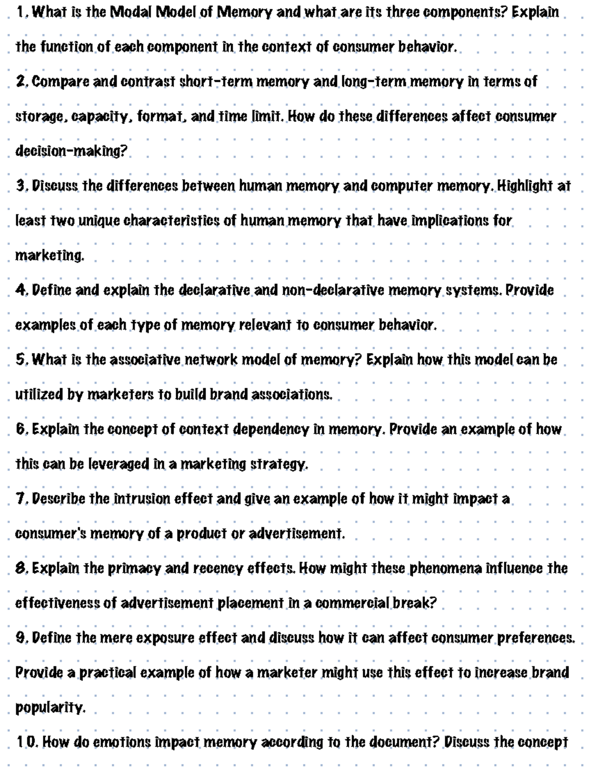 Active recall - Sommersemester - What is the Modal Model of Memory and ...
