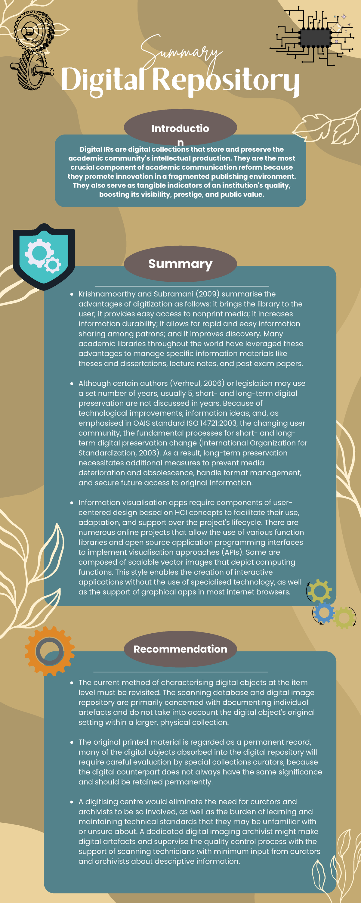 Summary Infographic - Krishnamoorthy and Subramani (2009) summarise the ...