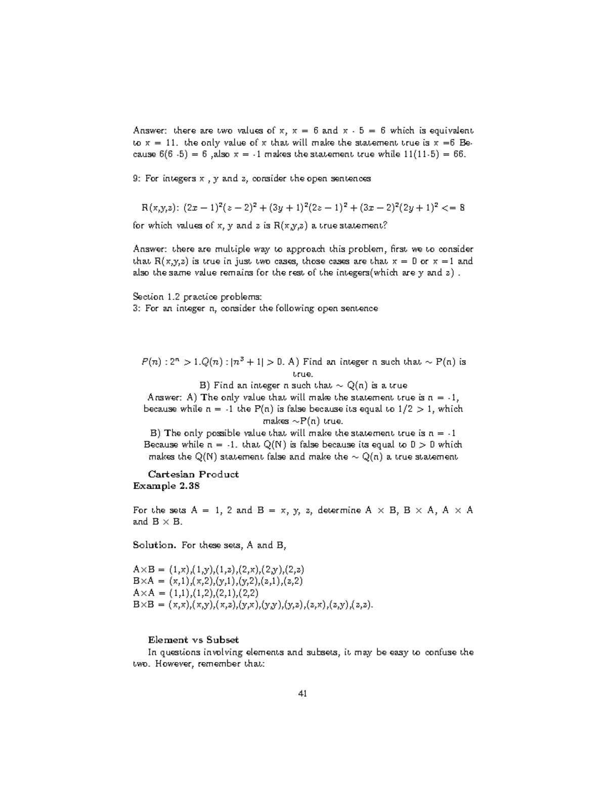 Example Problems Part 4 - Answer: there are two values of x, x = 6 and ...