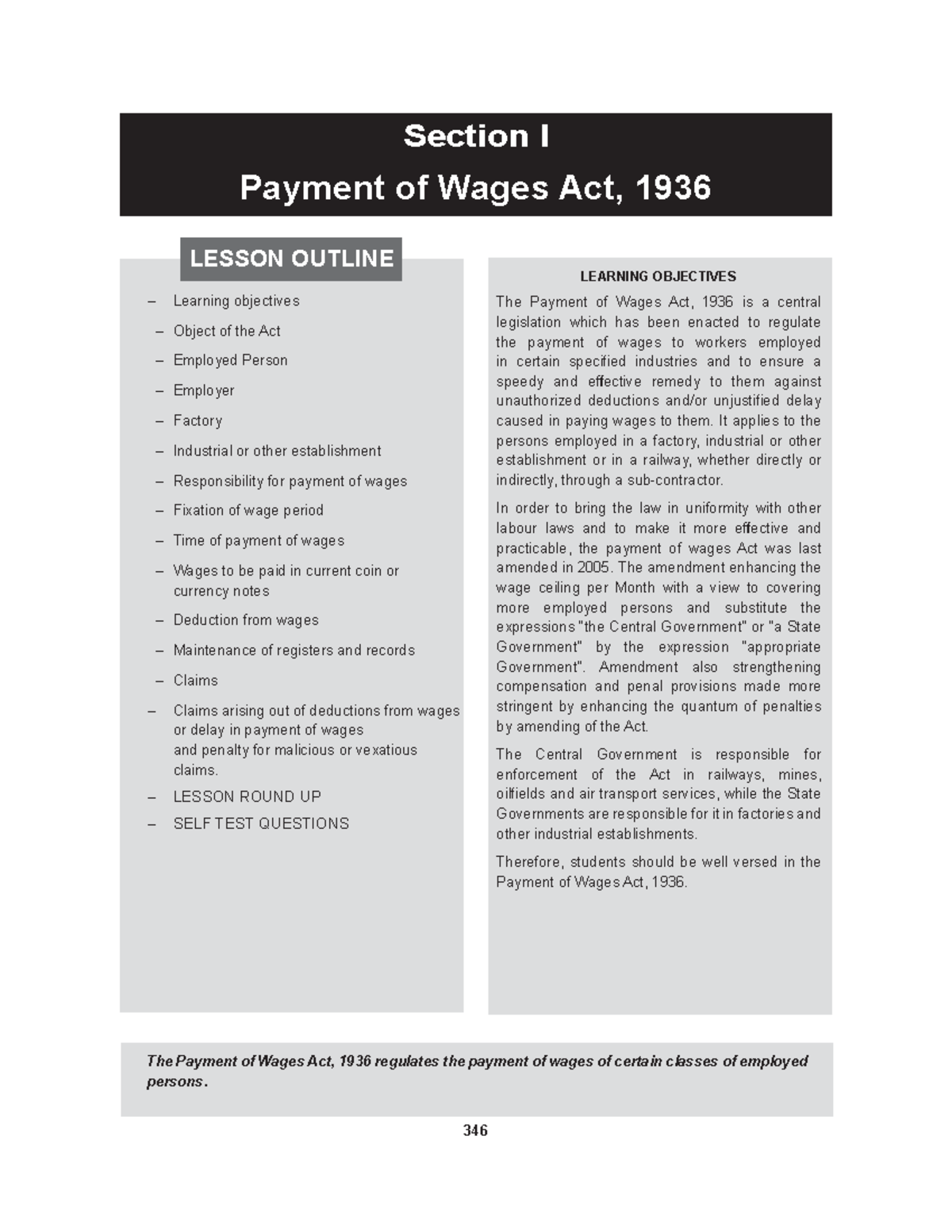 research paper on payment of wages act 1936