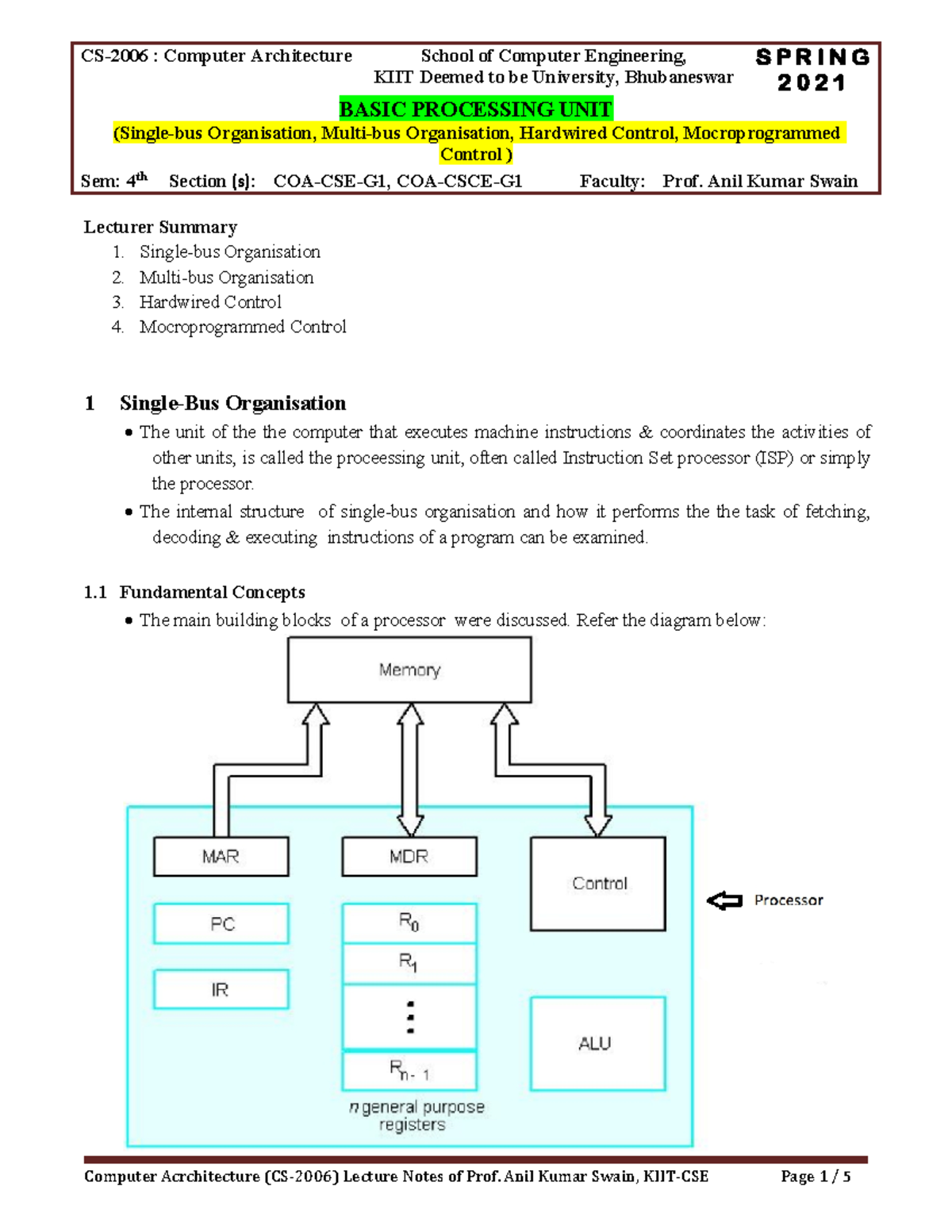 8-basic-processing-unit-single-bus-lecturer-summary-1-single-bus
