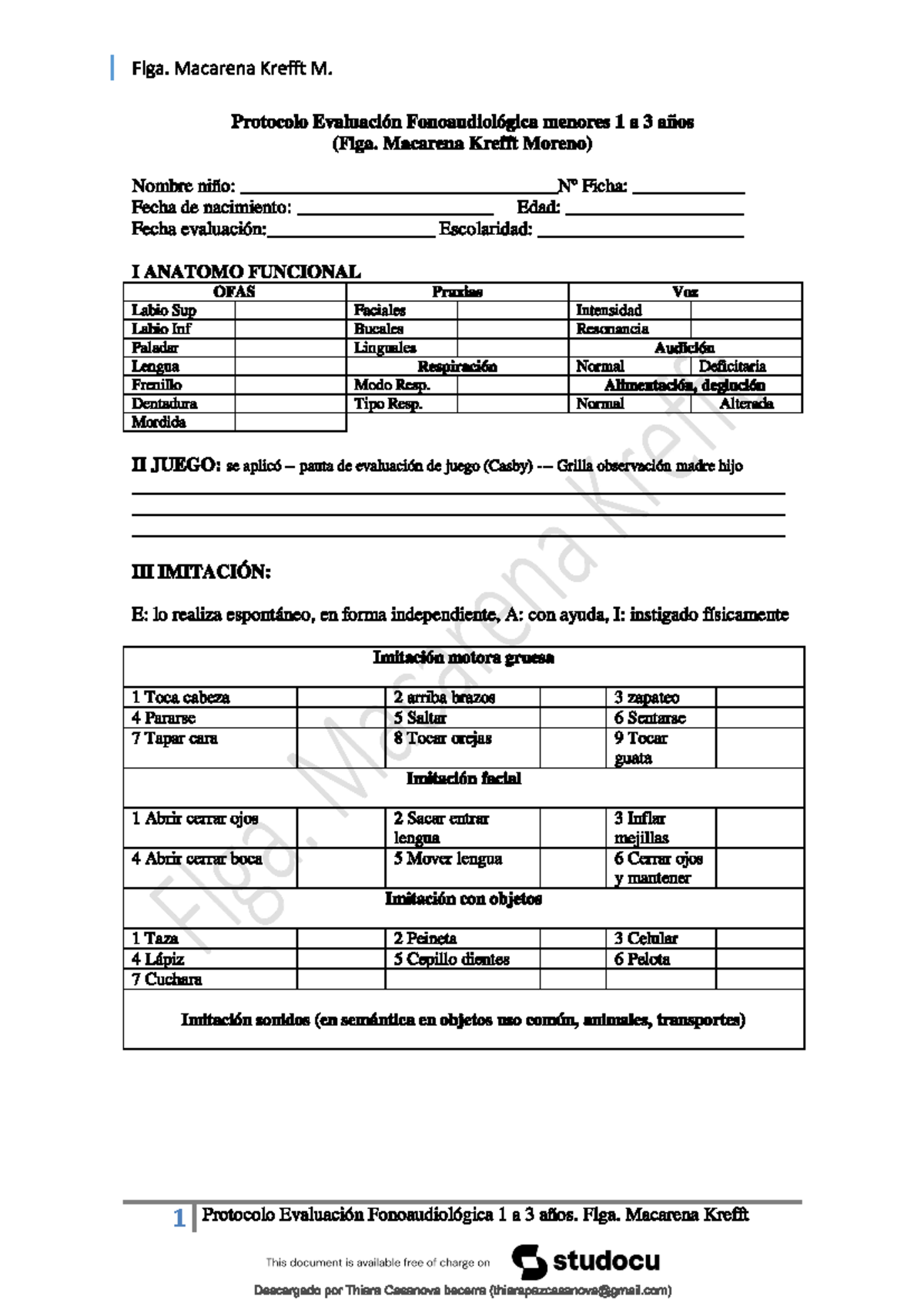 Ev Flga M Kreft 1-3 Años - Asdfg - Evaluacion E Intervencion En ...