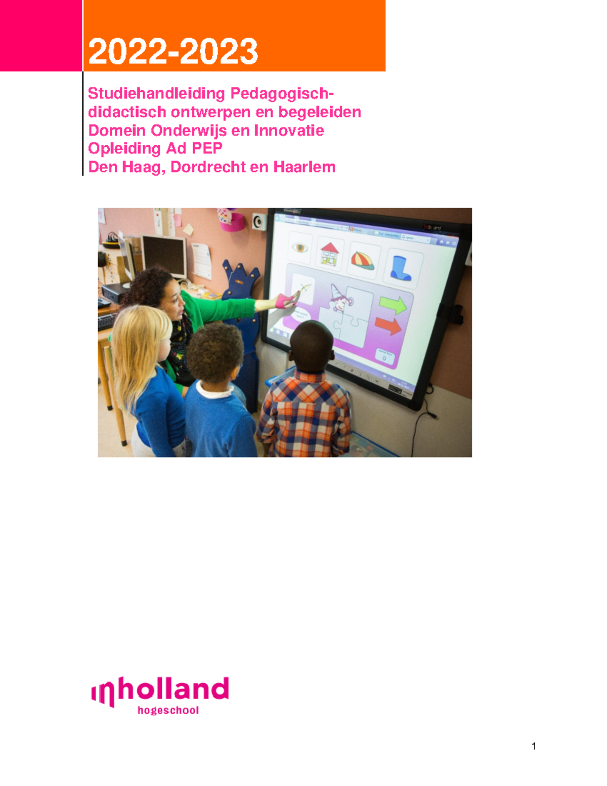 Studiehandleiding Jr 1 Pedagogisch-didactisch Ontwerpen En Begeleiden ...