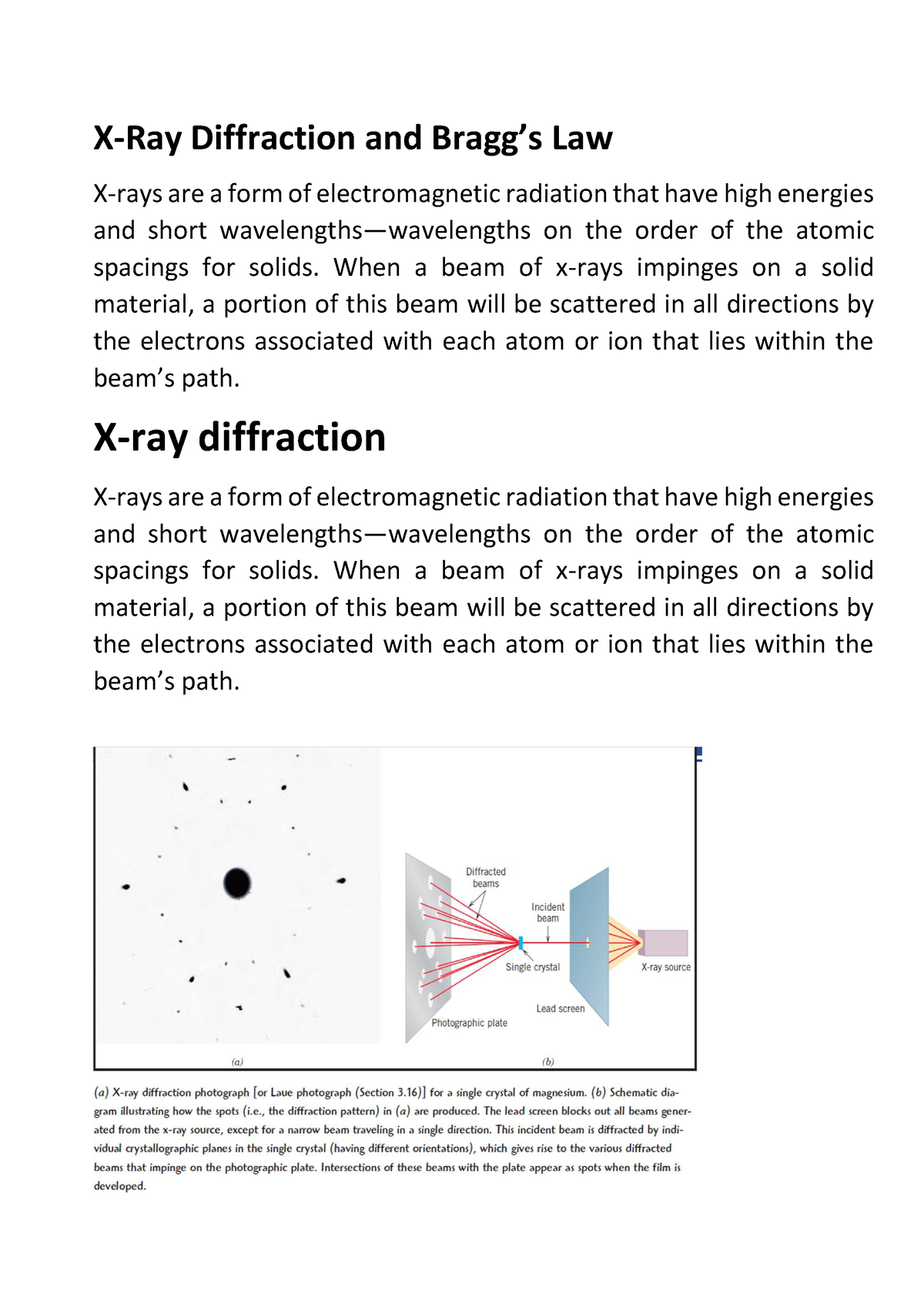 X-ray Diffractions And Defects - X-Ray Diffraction And Bragg’s Law X ...