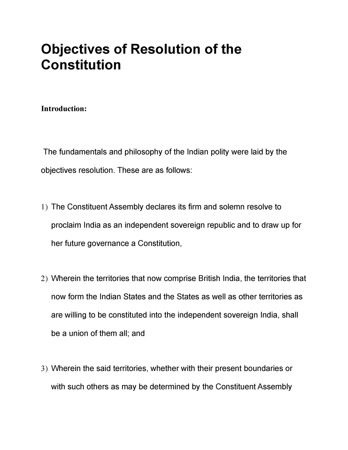 objectives-of-resolution-of-the-constitution-objectives-of-resolution