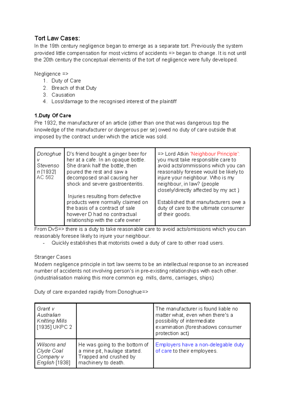 tort-law-cases-1-4-lecture-notes-1-4-tort-law-cases-in-the-19th