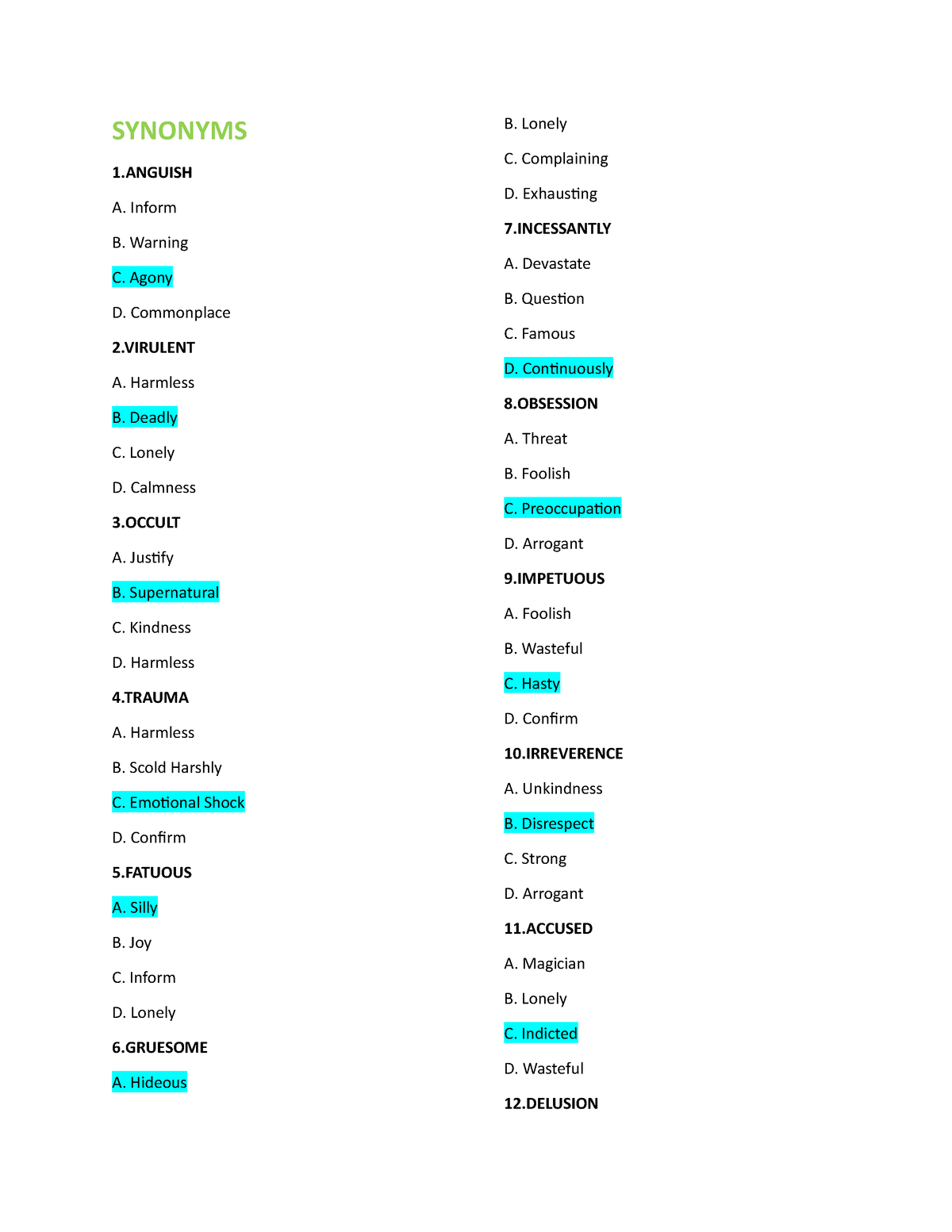 1-20-synonyms-and-antonyms-synonyms-1-a-inform-b-warning-c-agony-d