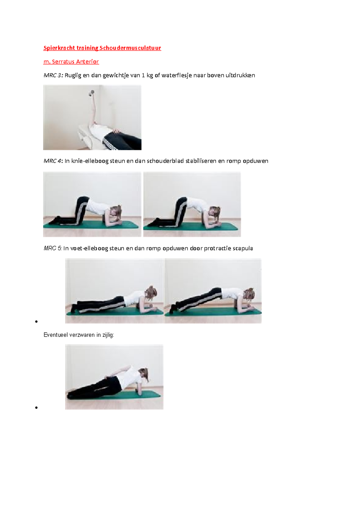 Spierkracht training van MRC 2 naar MRC 5 - Spierkracht training ...