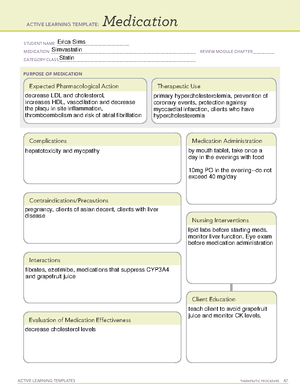 Altered body image ati medication template chapter 23 - ACTIVE LEARNING ...