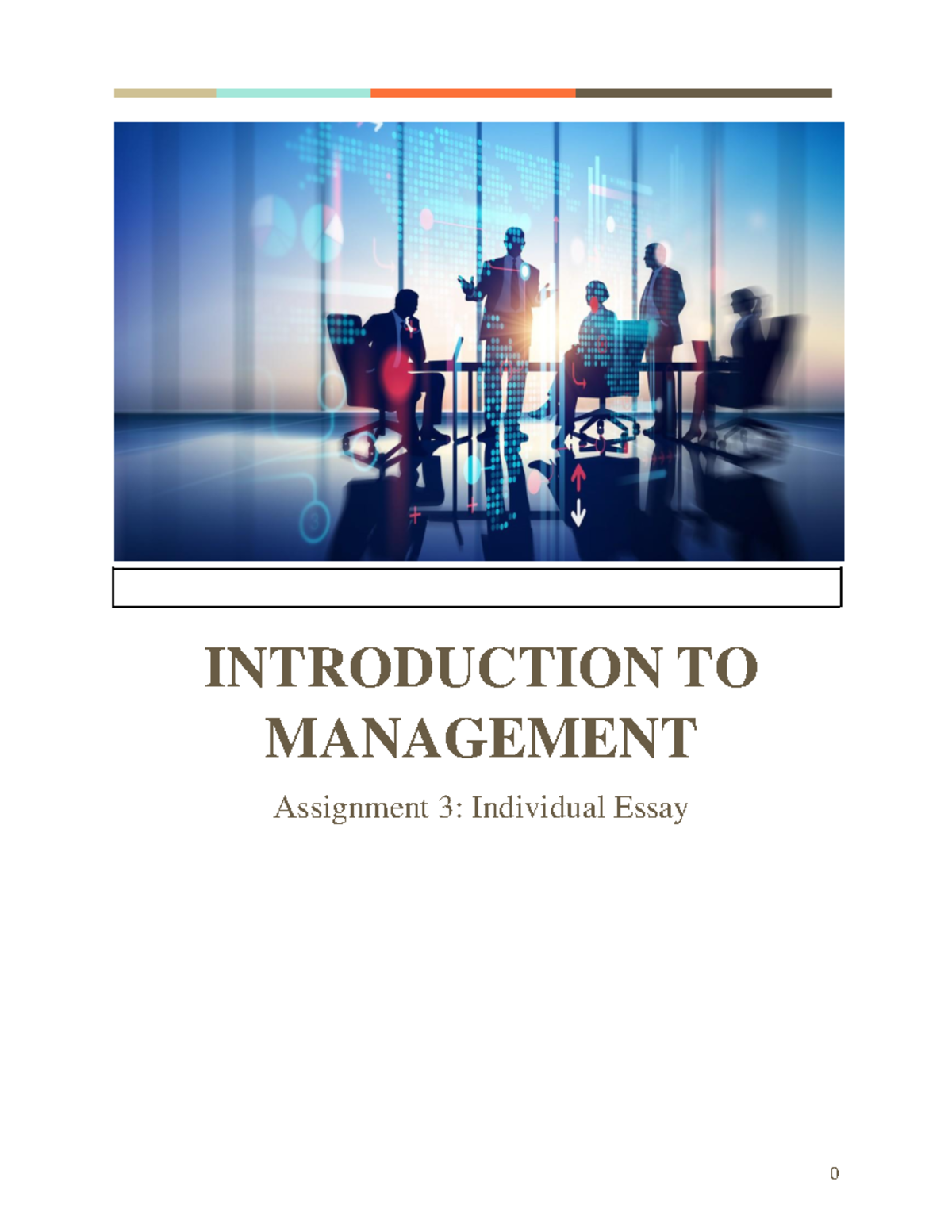 Assignment 2 Individual - INTRODUCTION TO MANAGEMENT Assignment 3 ...