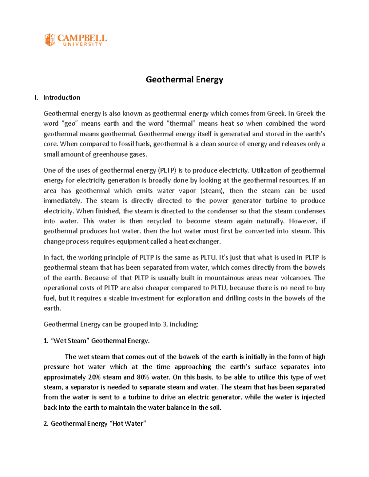 geothermal energy essay 200 words