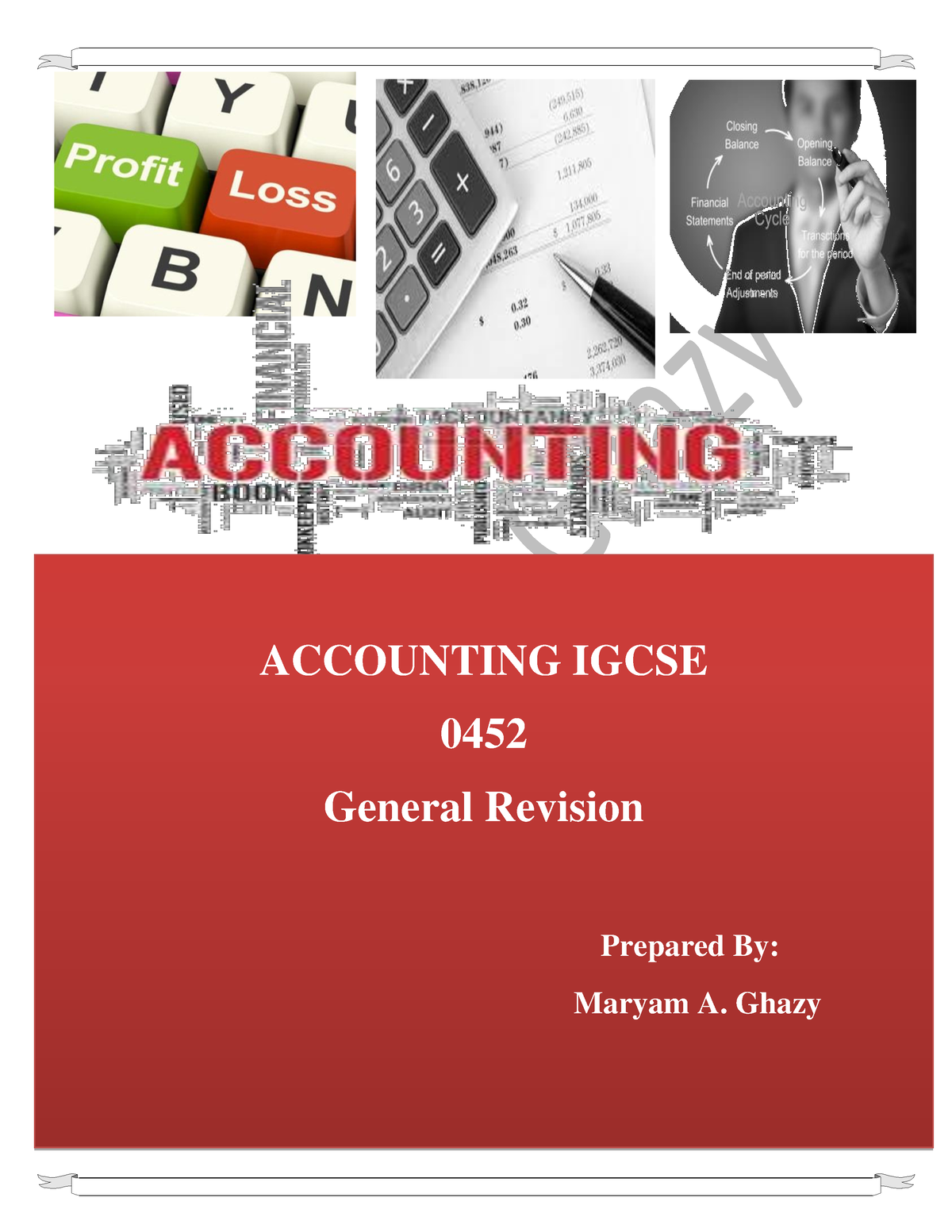 Revision-2017 - Accounting Basics - ACCOUNTING IGCSE 0452 General ...