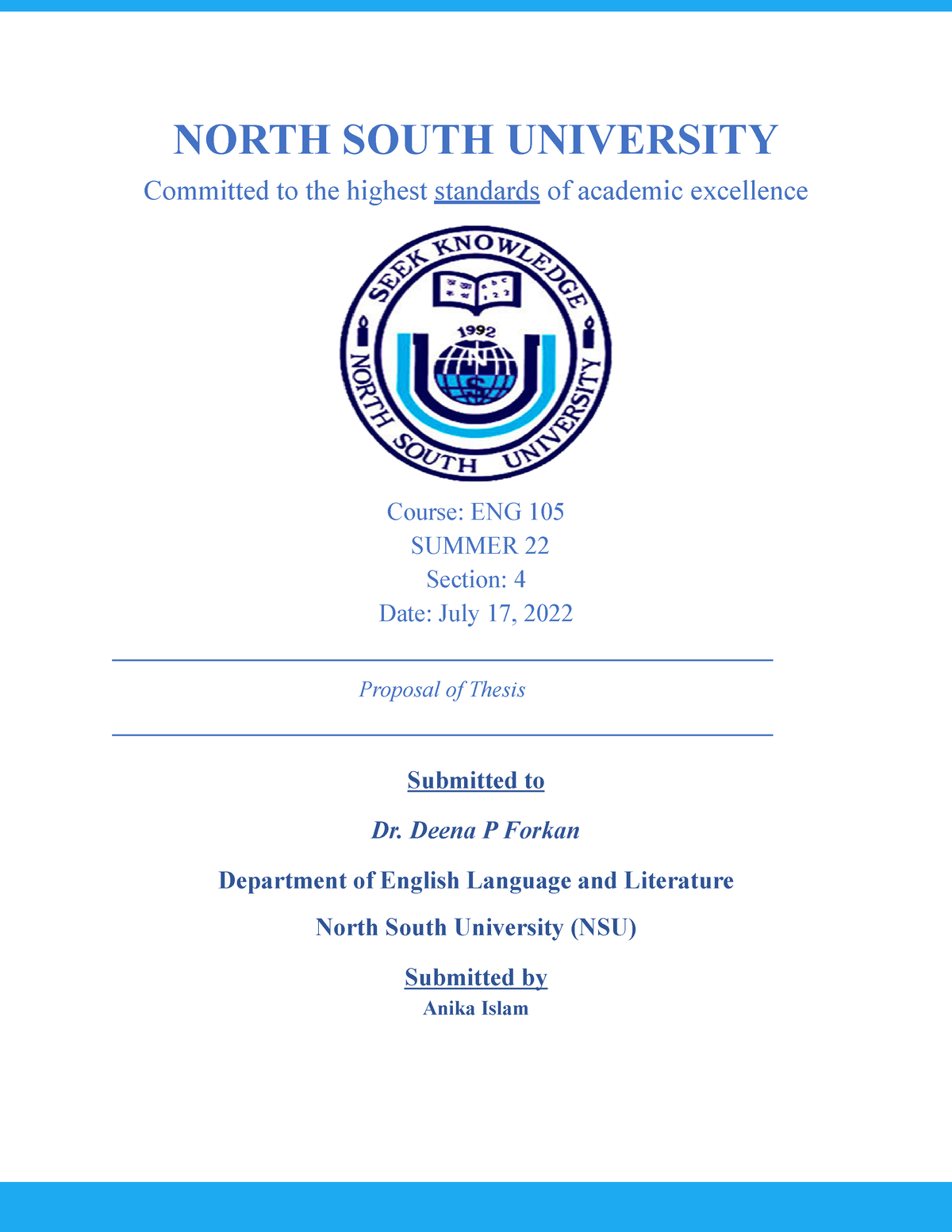honors thesis nsu