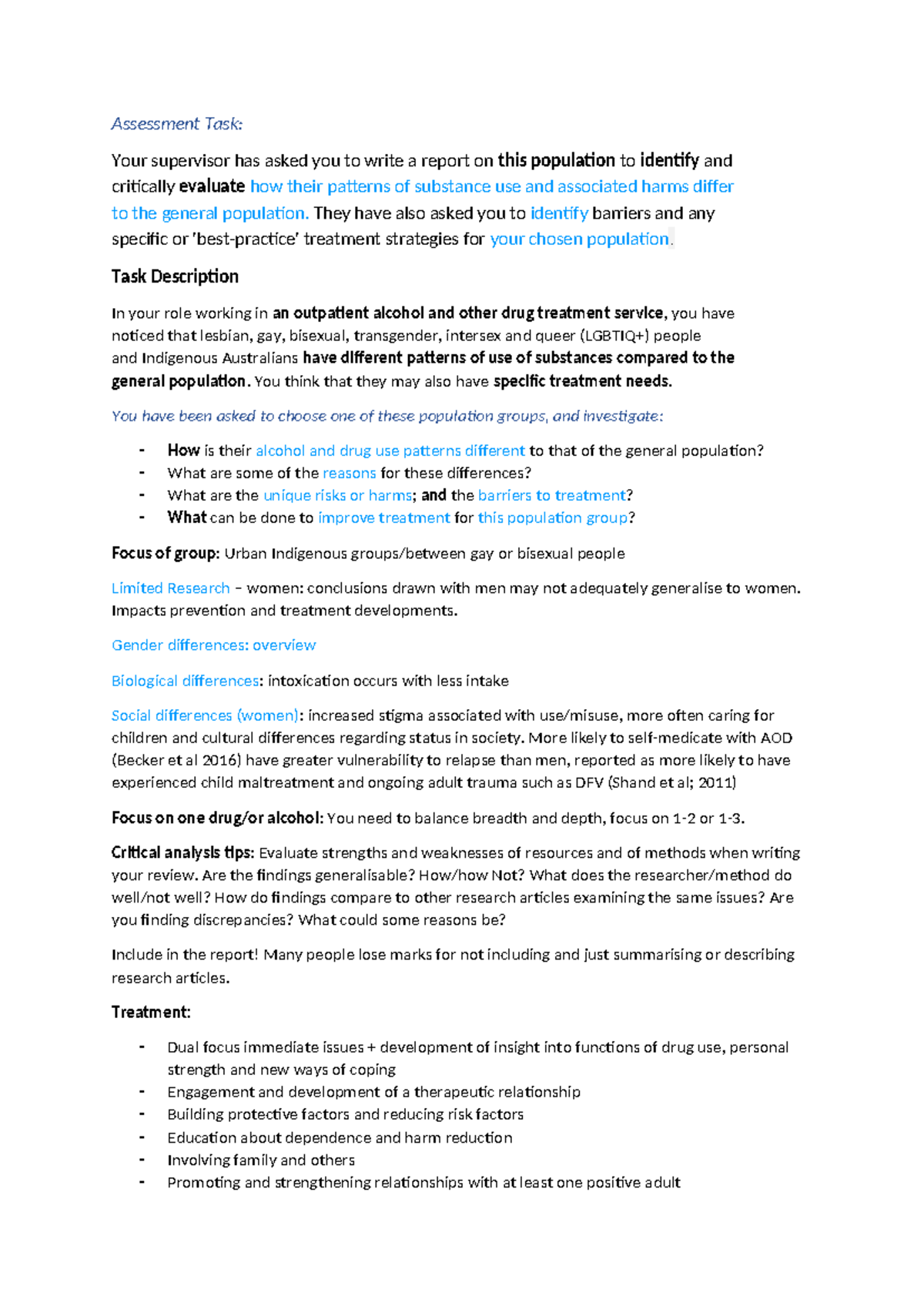 Research for Report - Task Description and some lecture notes ...