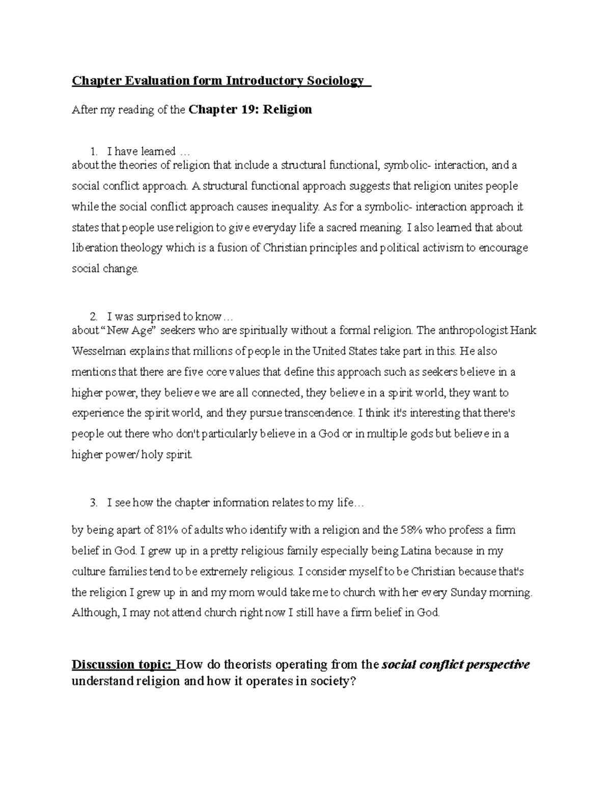 Chap Eva - Chapter 19: Religion - Introduction to Sociology 2e ...