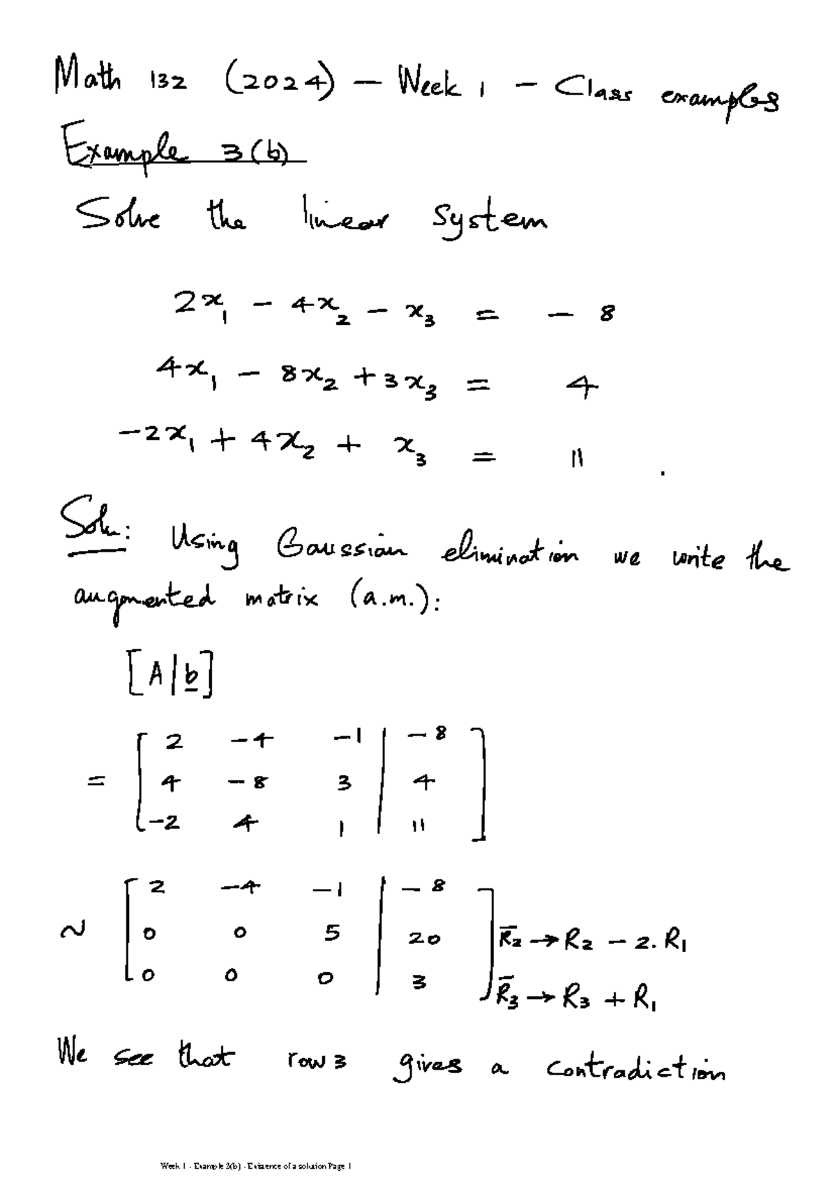 5. Week 1 - Example 3(b) - Existence Of A Solution - TPS2601 - Studocu