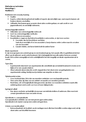College methoden & technieken - COLLEGE 1 Everyday vs scientific ...