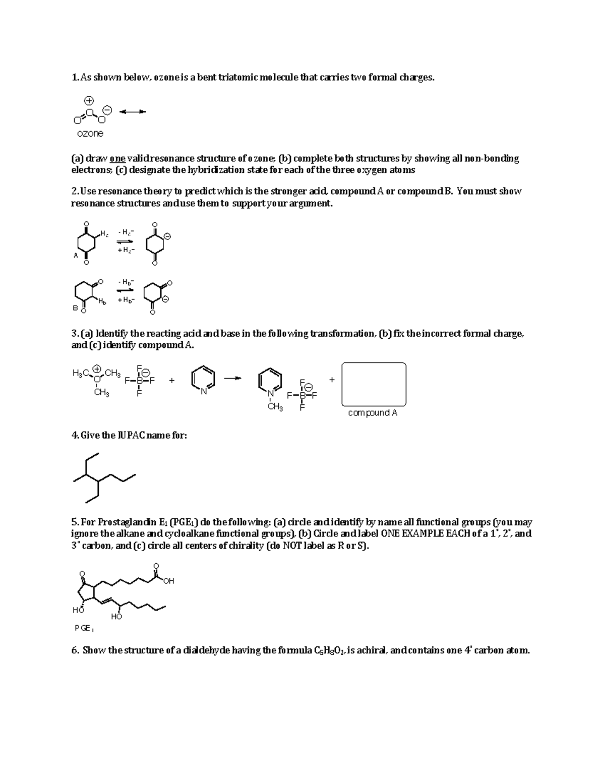 Practice Midterm 1 - As shown below, ozone is a bent triatomic molecule ...