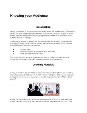 Understanding Yourself as Audience - Understanding Yourself as Audience ...