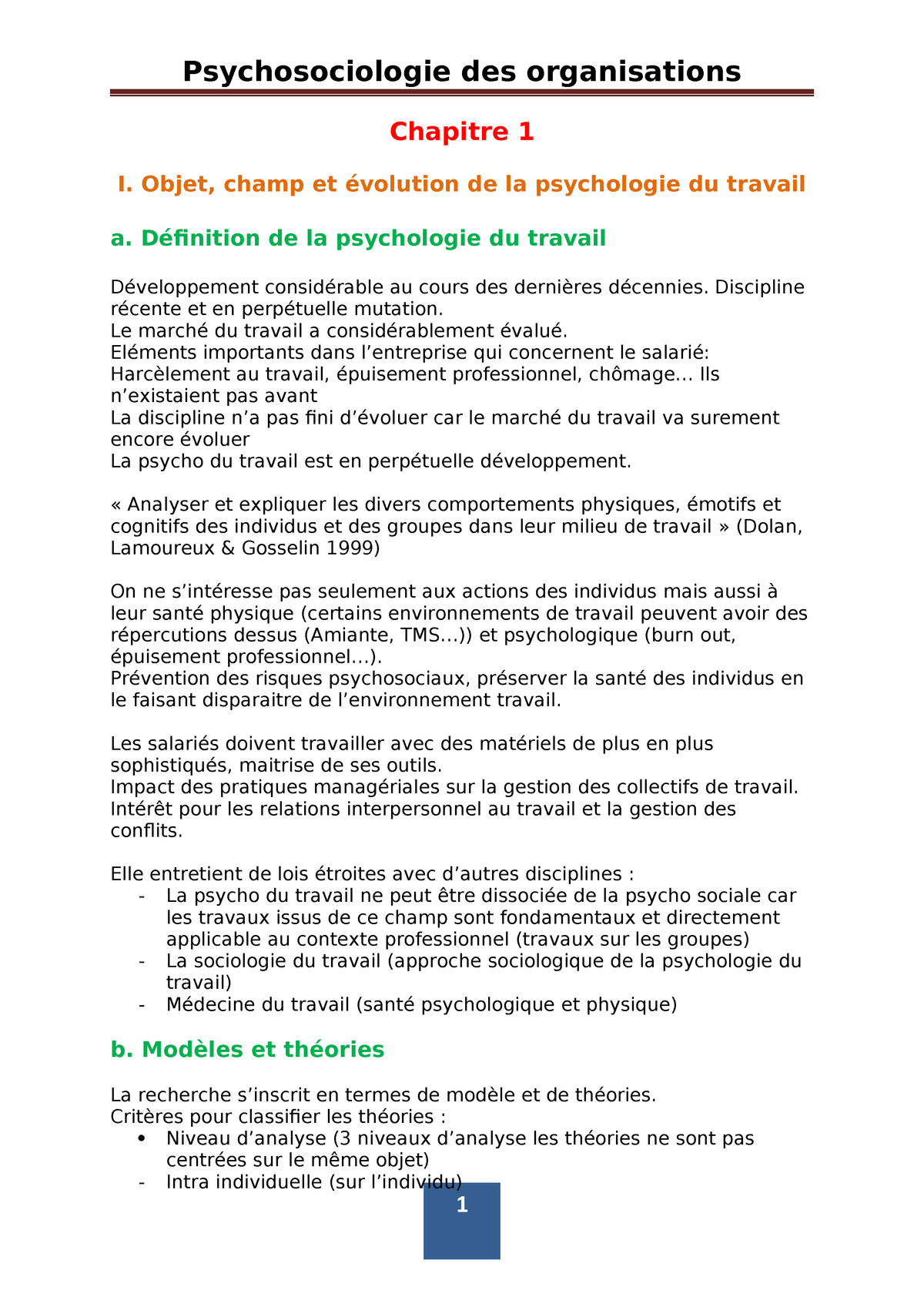 Lettre De Motivation Psychologue Du Travail Risques 