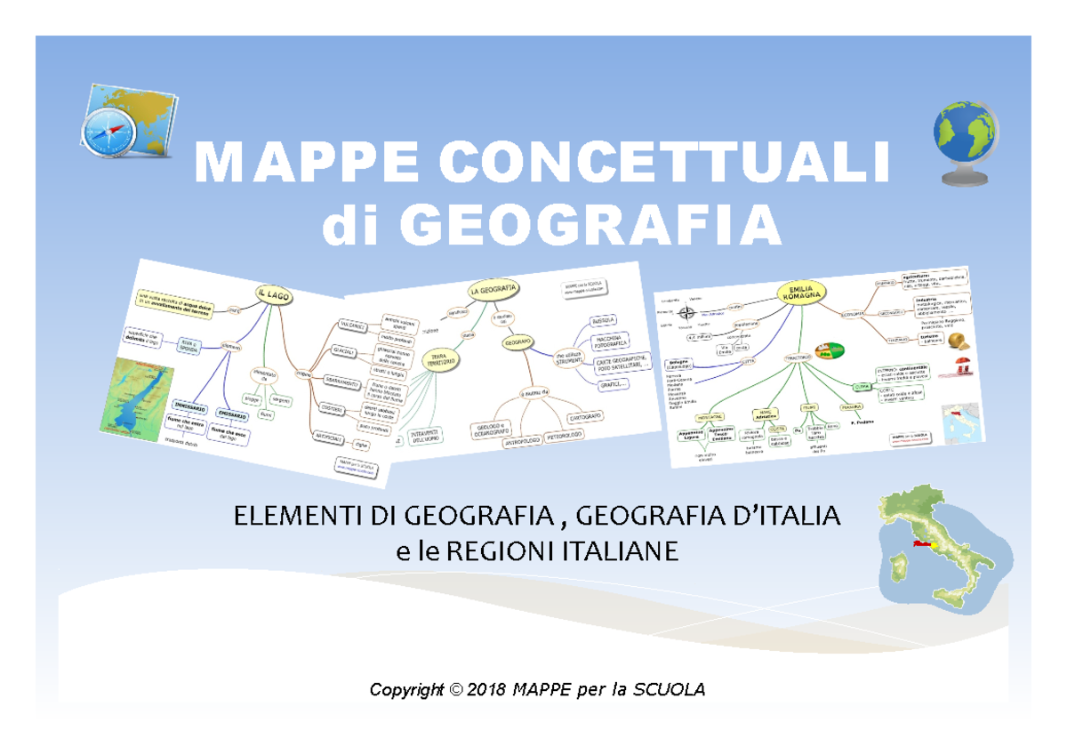 Mappe Di Geografia 2018 M APPE CONCETTUALI Di GEOGRAFIA ELEMENTI DI 