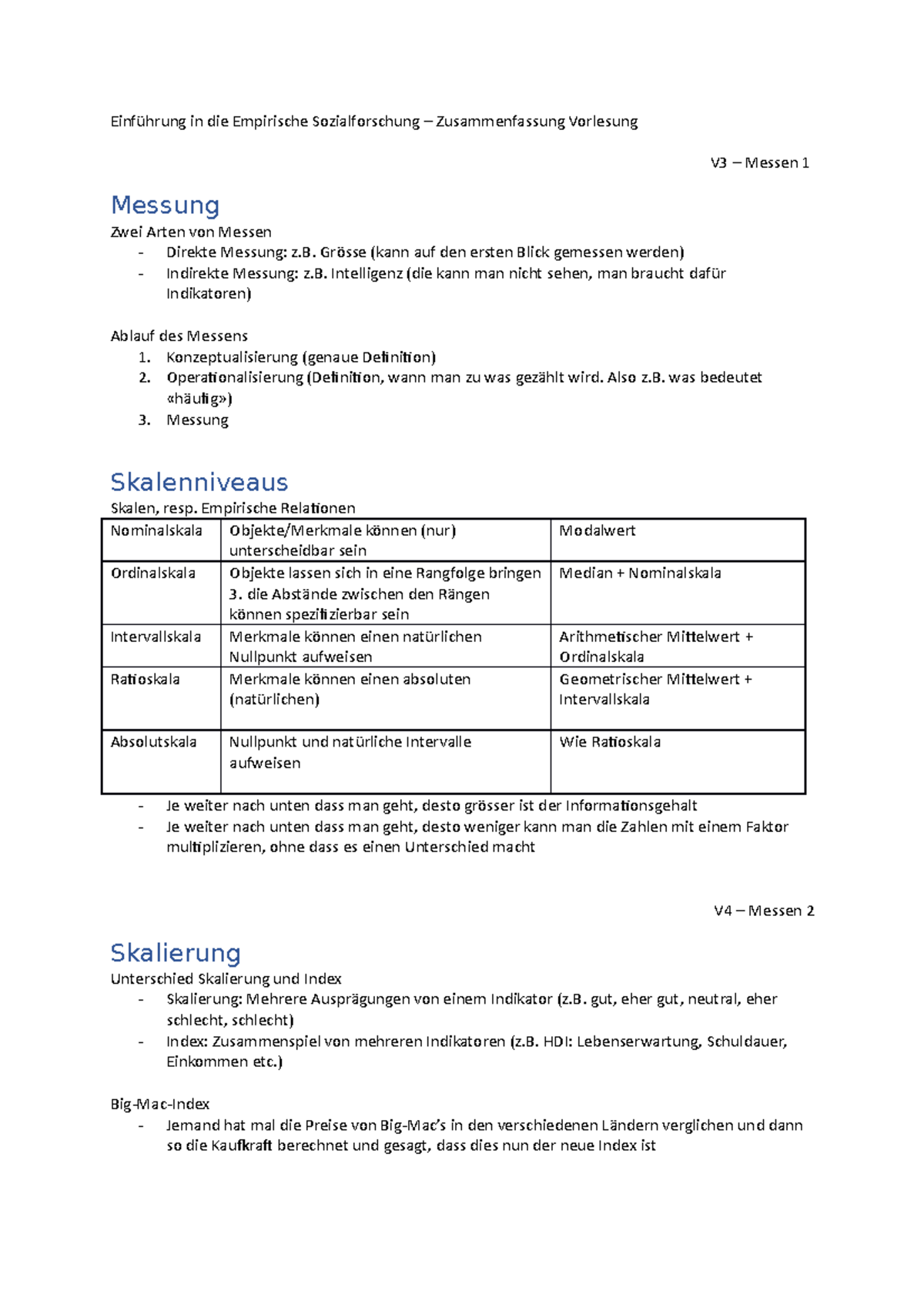 Zusammenfassung Einführung In Die Empirische Sozialforschung ...