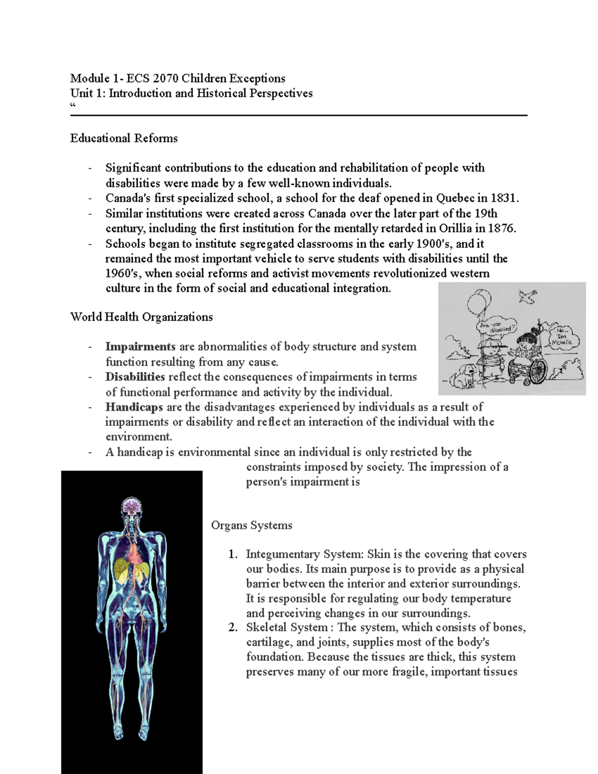 Module 1 moudle one information Module 1 ECS 2070 Children