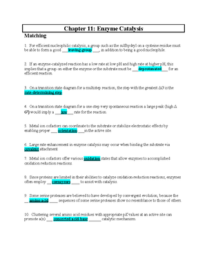 Biochem Problem Set Part 1 - Chapter 1: Introduction to the Chemistry ...