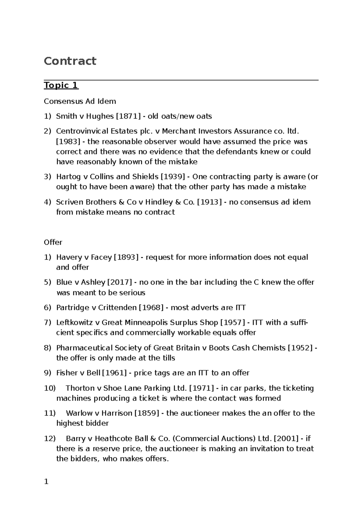 contract-case-bank-contract-topic-1-consensus-ad-idem-1-smith-v