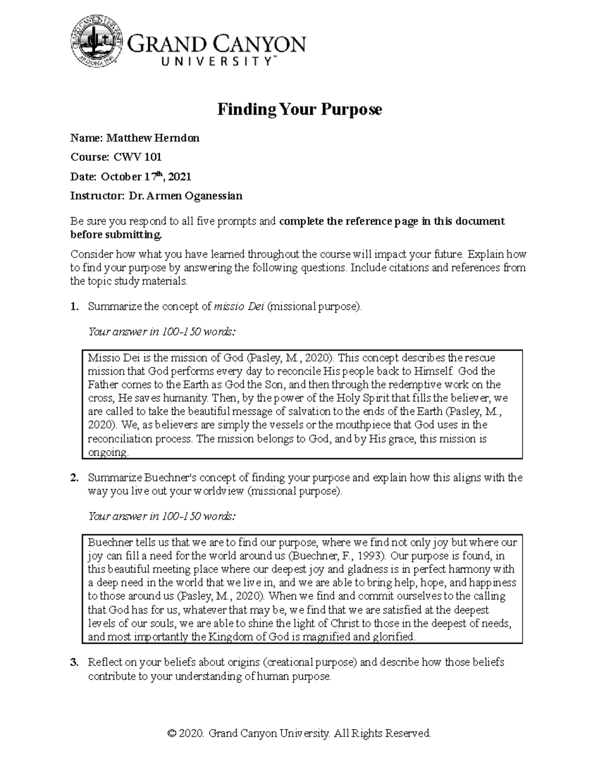 Finding Your Purpose Cwv 101 - jy8by1y