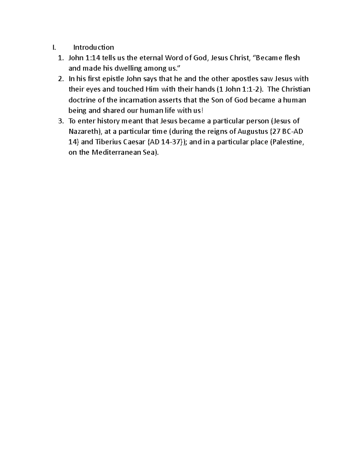 NT. 2 - New Testament lecture notes. Chapter 2. - I. Introduction 1 ...