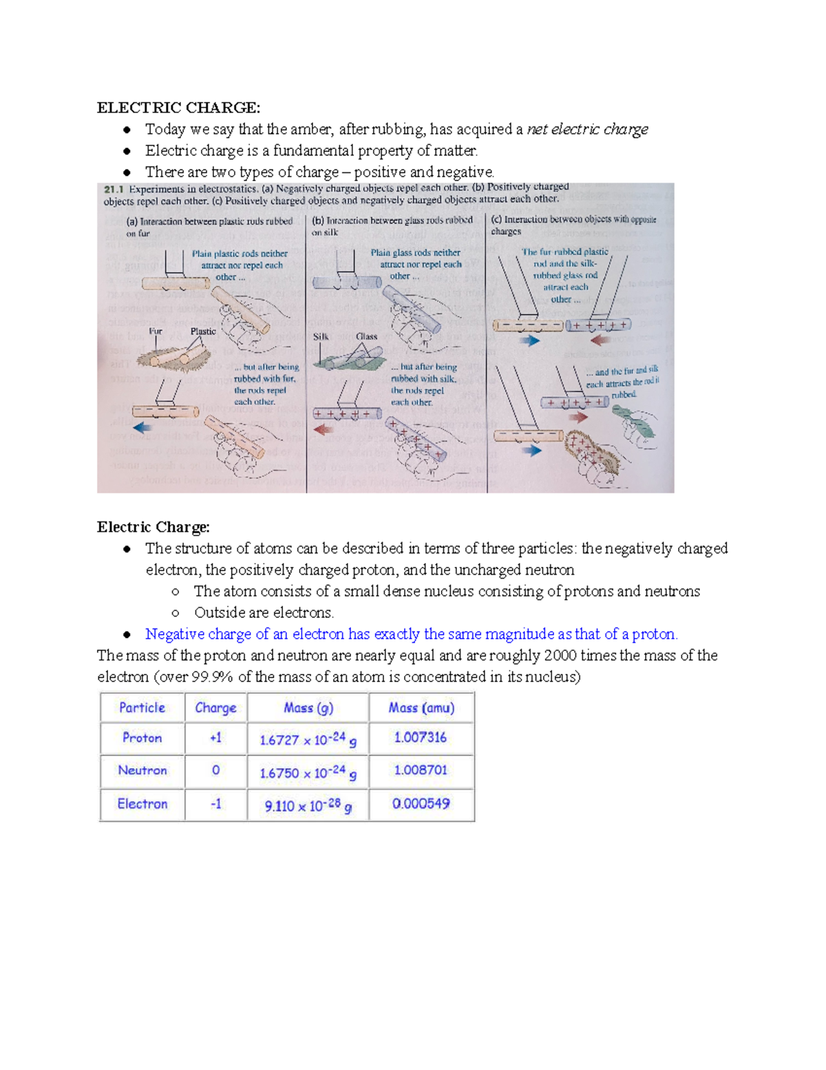 Chapter 21 Electric Charge And Electric Field - ELECTRIC CHARGE: Today ...