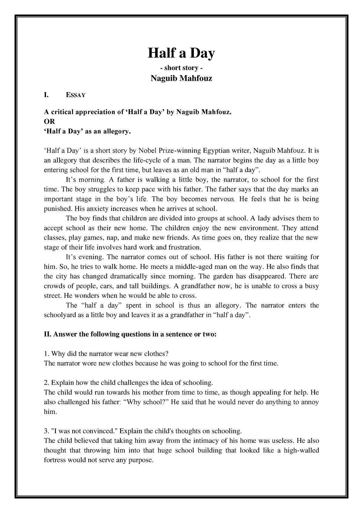 half-a-day-naguib-mahfouz-notes-half-a-day-short-story-naguib