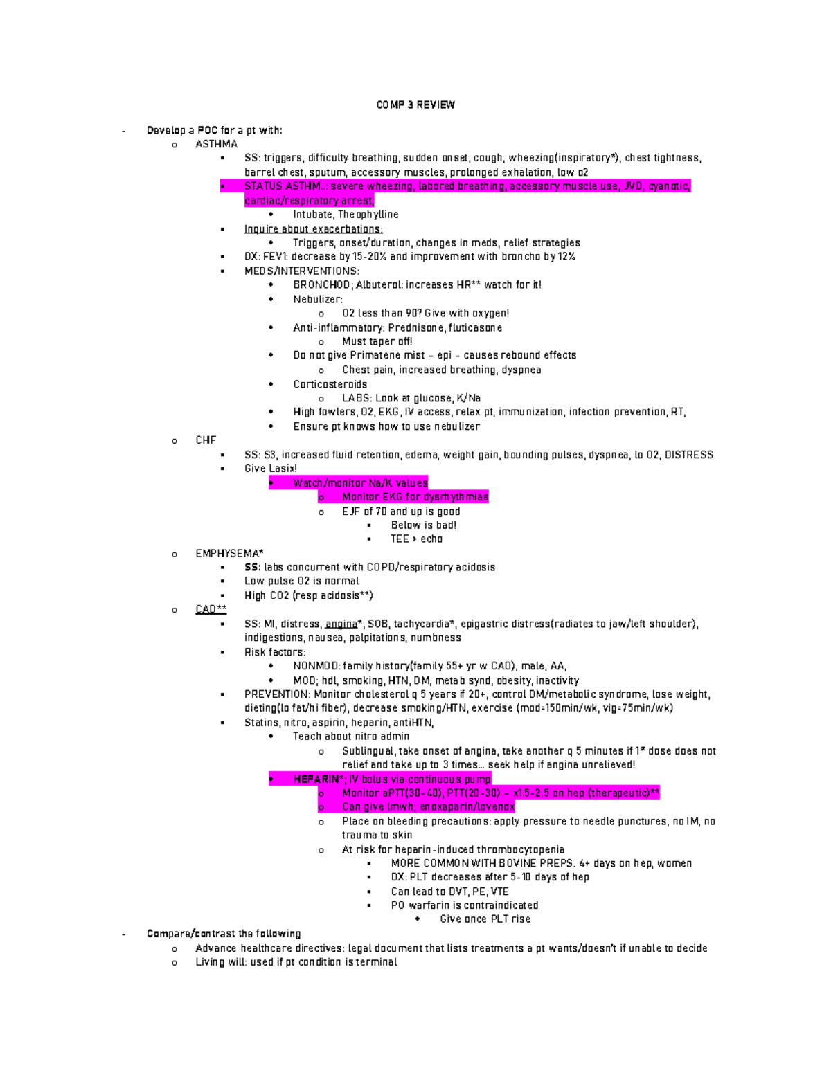 COMP 3 Review highlighted.pdf - COMP 3 REVIEW Develop a POC for a pt ...