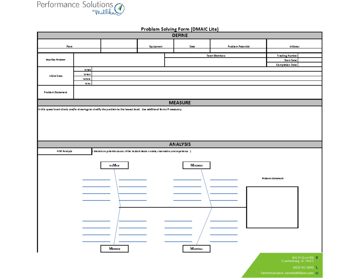 Dmaic Problem Solving Tool - Gestion Y Empresa - Studocu