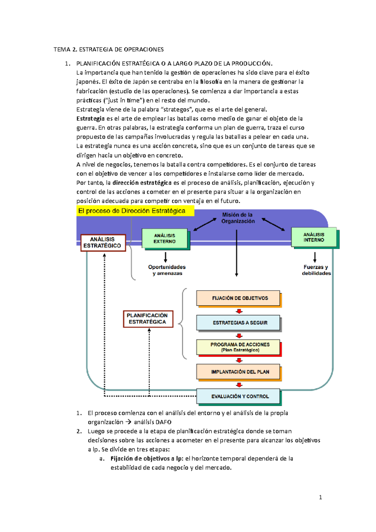TEMA 2 - Apuntes dirección de operaciones de diapositivas y completados ...